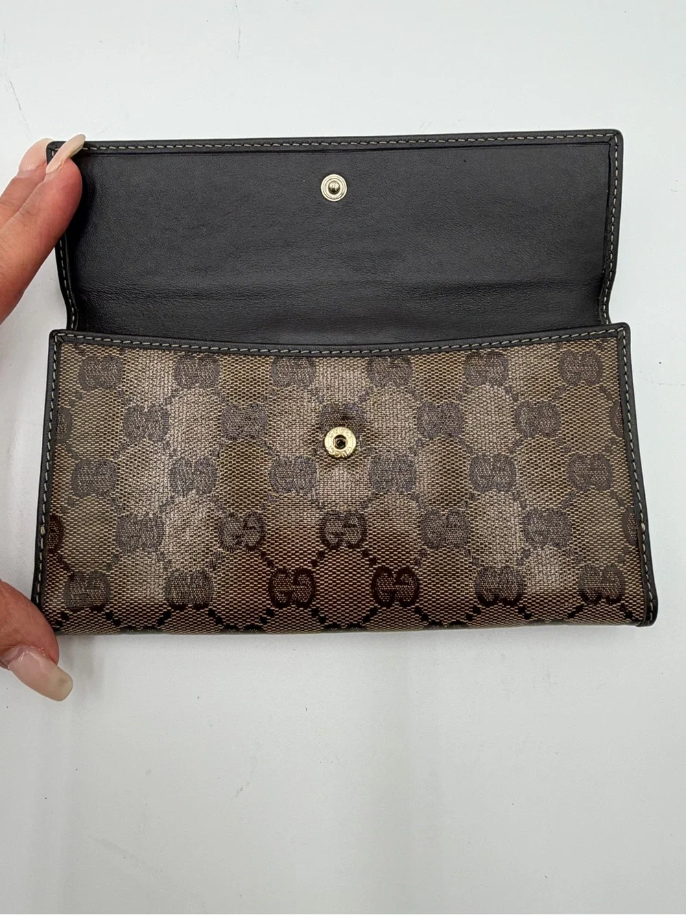 Vintage Gucci Coated GG Canvas Heart Snap Wallet 203550 - Picture 4 of 14